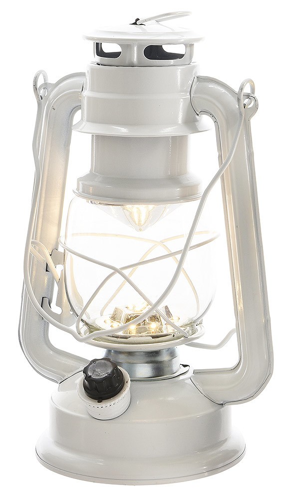 LED Sturmlaterne Weiß Sturmlampe Dimmbar Öllampe Vintage Campinglampe