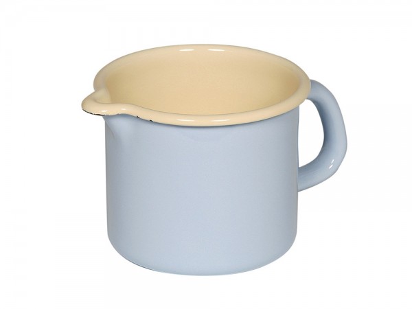 Riess Schnabeltopf Emaille Topf Pastell Blau 9cm