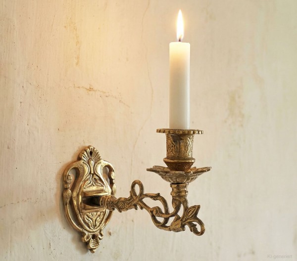 Piano Wandkerzenhalter Klavierleuchter Schwenkbar Messing Antik-Stil Nostalgie