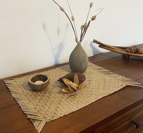 Tischsets Boho Seegras geflochten 2 Stück Platzsets Natur Handgefertigt 48x34cm
