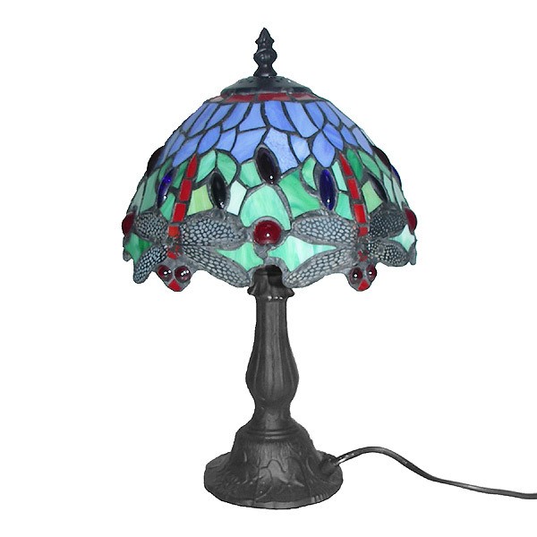 Tiffany-Leuchte Tischleuchte mit Libelle Tiffany-Stil