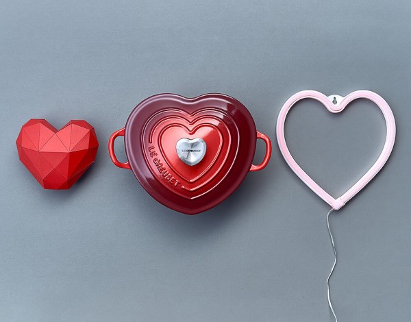 Le Creuset Herzknauf Deckelknopf Herzform Edelstahl