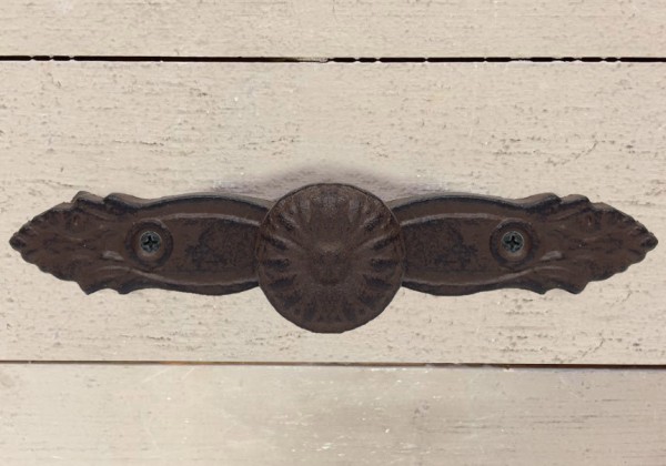 Schubladengriff Rustikal Griff Knauf Möbelgriff Gusseisen Antik-Braun 15,5cm