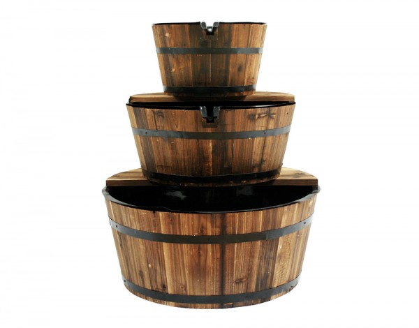 Ubbink AcquaArte Edinburgh Gartenbrunnen Set Springbrunnen Holzfass