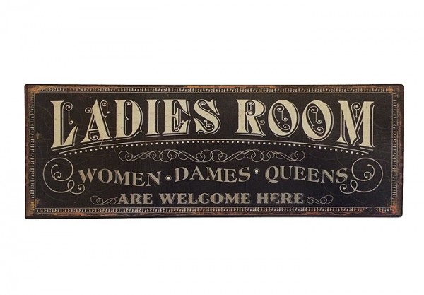Blechschild LADIES ROOM Schild Toilette Damen Vintage Nostalgie 36x13cm