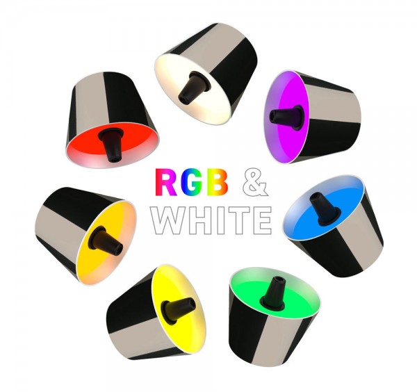 Sompex Flaschenleuchte TOP 2.0 Spacegray LED RGBW mit Akku