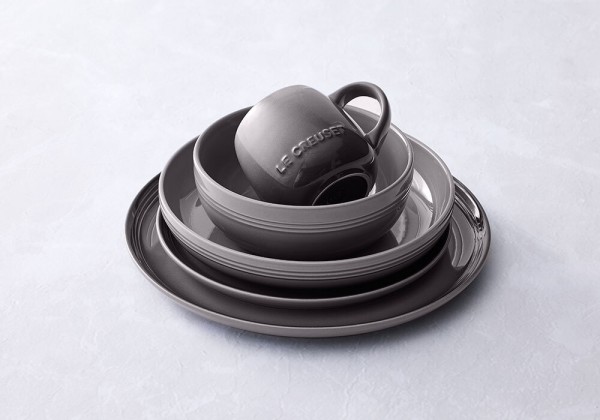 Le Creuset Suppenteller Coupe Steinzeug Flint Grau 22cm