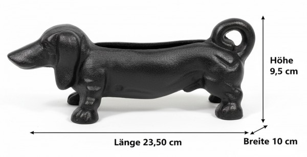 Schuhabstreifer Dackel Gusseisen Schwarz Schuhschaber Schuhkratzer Antik-Stil