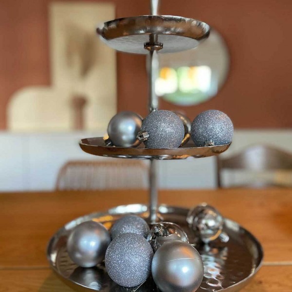 Christbaumkugeln Silber 10 Stück Weihnachtsbaumkugeln Christbaumschmuck