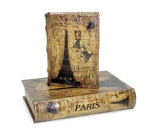 Hohles Buch Geheimfach PARIS EIFFELTURM Nostalgie Buchsafe