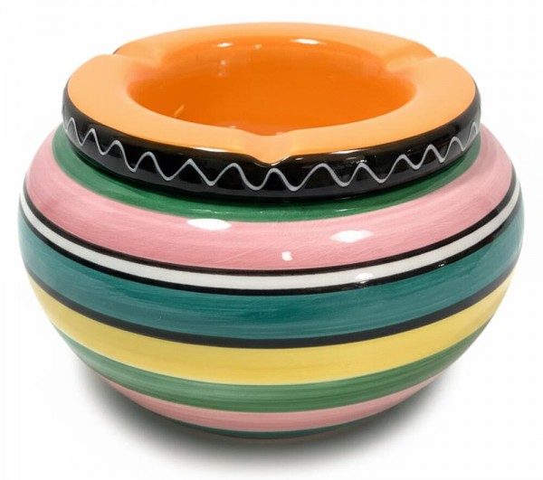 Sturmaschenbecher XL Keramik 14 cm Windaschenbecher für draußen