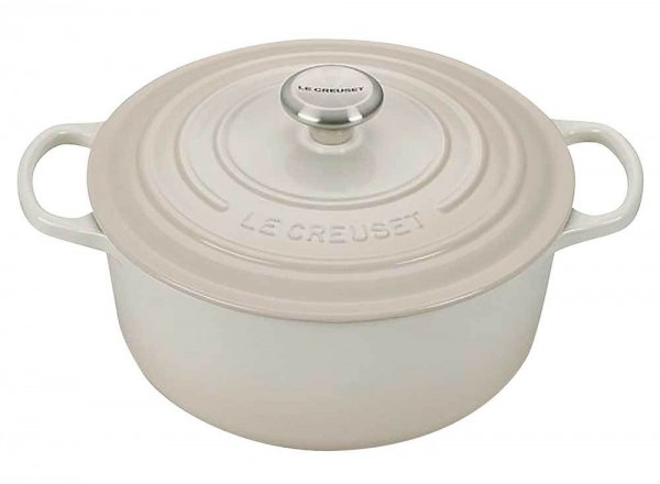 Le Creuset Bräter Signature Rund Gusseisen Meringue 26cm