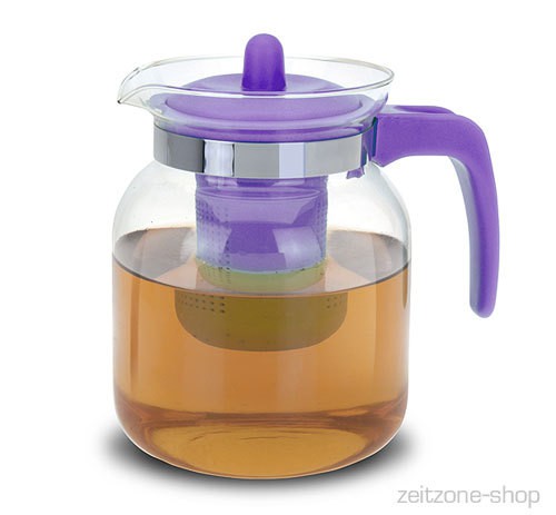 Teekanne Glas mit Einsatz Lila |ZEITZONE Shop