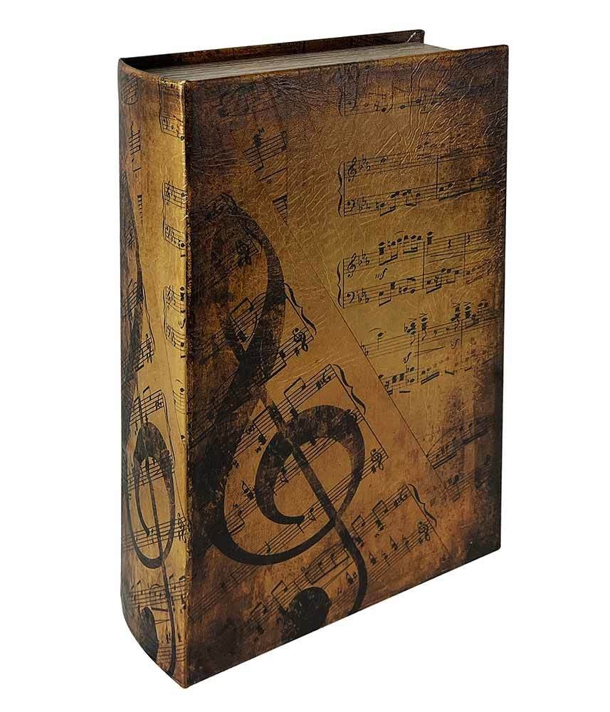Hohles Buch mit Geheimfach Noten Musik Buchversteck Buchsafe Antik-Stil