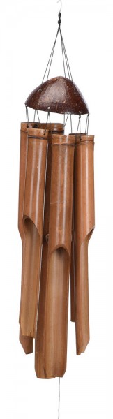 Windspiel Bambus Klangspiel Groß für Garten Balkon Feng Shui Schöner Klang 100cm