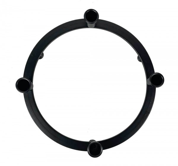 Adventskranz Metallring Schwarz Rund 4 Kerzenhalter Eisen Modern 28cm