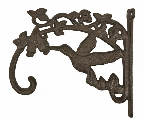Wandhaken für Blumentopf Vogel Halter Blumenampel Gusseisen Antik-Braun