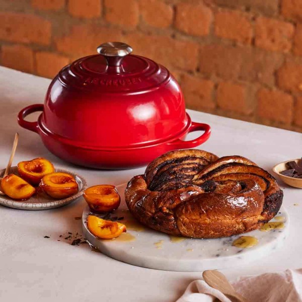 Le Creuset Brotbräter Rund Gusseisen Kirschrot 24cm