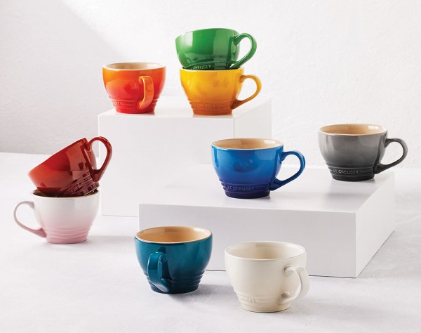 Le Creuset Cappuccino Tasse Steinzeug Azure Blau 400ml