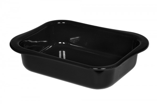 Riess Wavehandle Bratreine Emaille Bratpfanne Schwarz 36x27cm