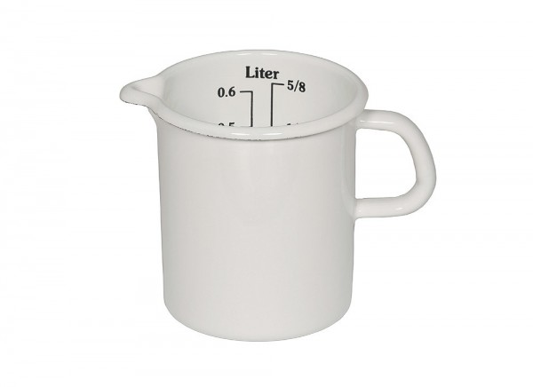 Riess Küchenmaß Emaille Messbecher Weiß 9cm