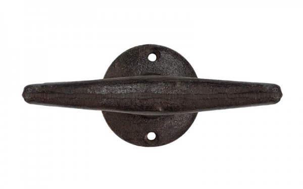 Belegklampe Festmacher Klampe Nostalgie Gusseisen Antik-Braun 12cm