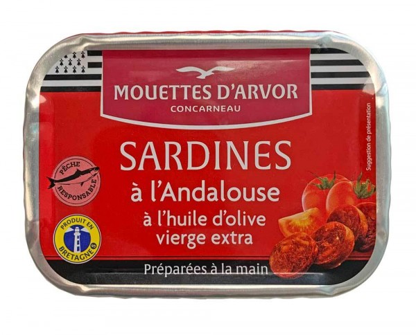 Mouettes d'Arvor Sardinen à l'Andalouse mit Chorizo und Tomate - Dose 115 g