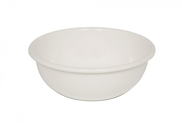 Riess Obst und Salatschüssel Emaille Weiß 22cm