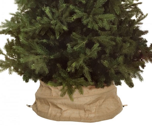 Abdeckung für Christbaumständer Verkleidung Hülle Faltbar Pop-Up Jute