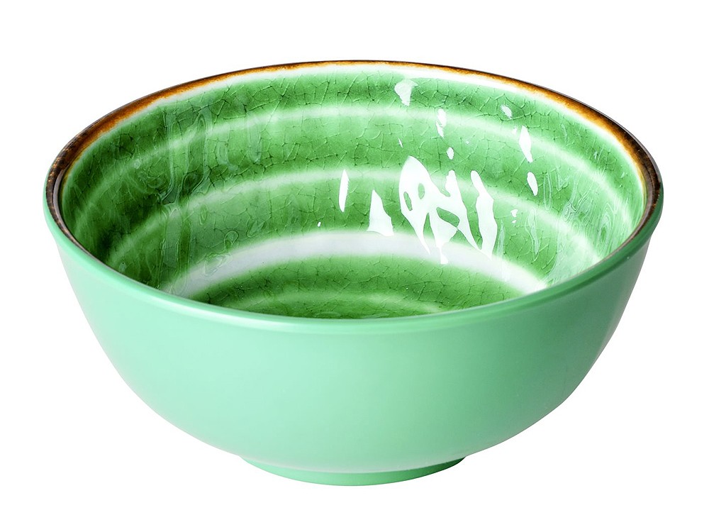 Rice Melamin Schüssel Swirl Print Green