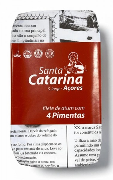 Santa Catarina Thunfischfilets in Olivenöl mit vierfach Pfeffer - Dose 120g
