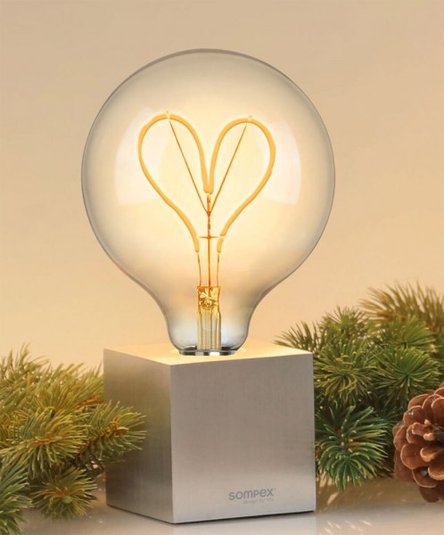 Sompex Herz LED Filament Leuchtmittel Glühbirne E27