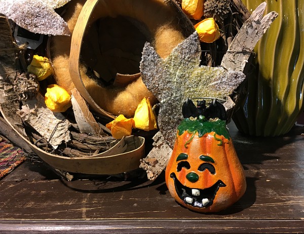 Kürbis Windlicht Halloween Laterne Gusseisen Herbstdeko