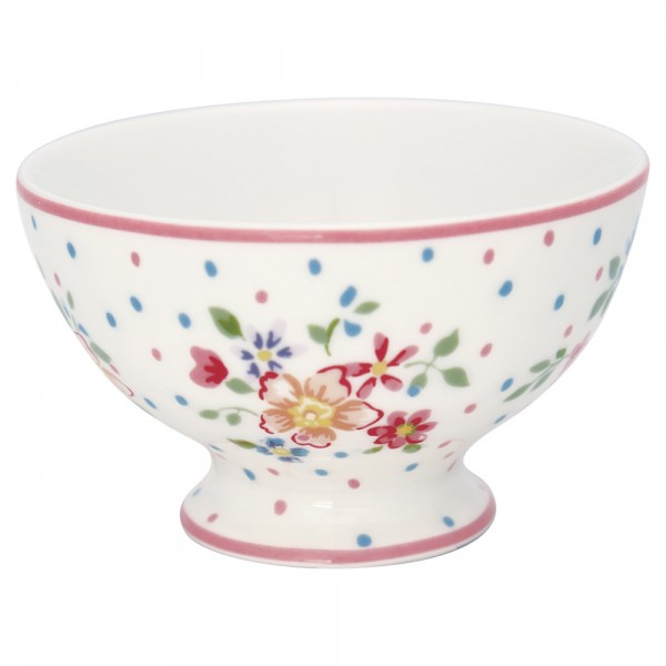 Greengate Snackschale Belle White Snack Bowl Steingut Weiß