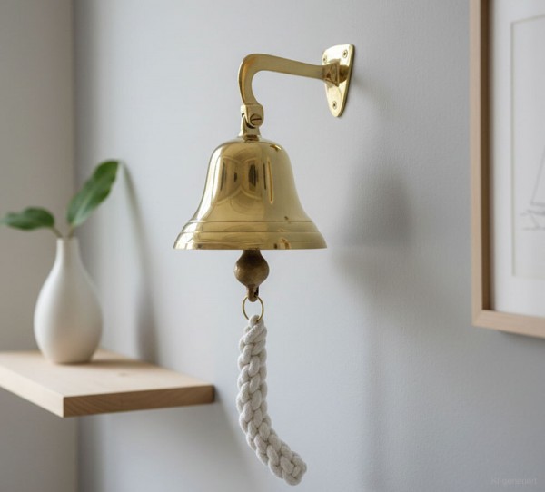 Schiffsglocke Nostalgie Messing Glocke Maritim Türglocke 9 cm