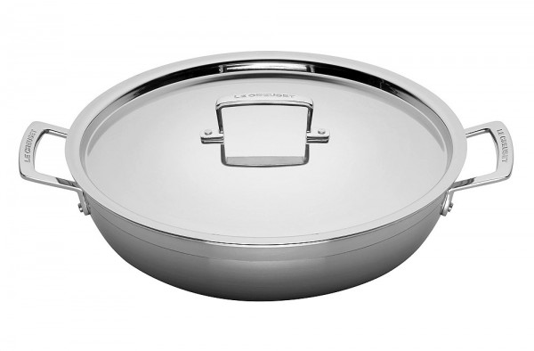 Le Creuset Profipfanne mit Deckel Antihaft 3-Ply Edelstahl 30cm