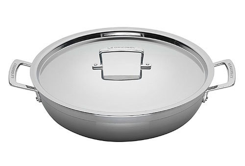 Le Creuset Profipfanne mit Deckel 3-Ply Edelstahl 30cm