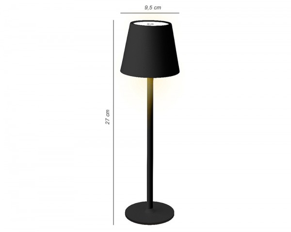 LED Tischlampe Kabellos Dimmbar Touch Tischleuchte Schwarz USB Warmweiß Kaltweiß