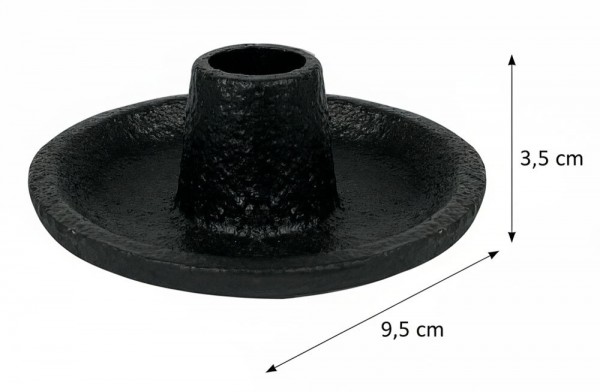 Kerzenhalter Gusseisen Schwarz Rustikal Kerzenständer Schwer Antik-Stil