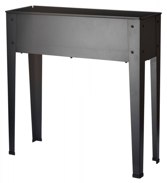 Hochbeet Metall Anthrazit 75 x 26 x 75 cm Kräuterbeet für Balkon Terrasse