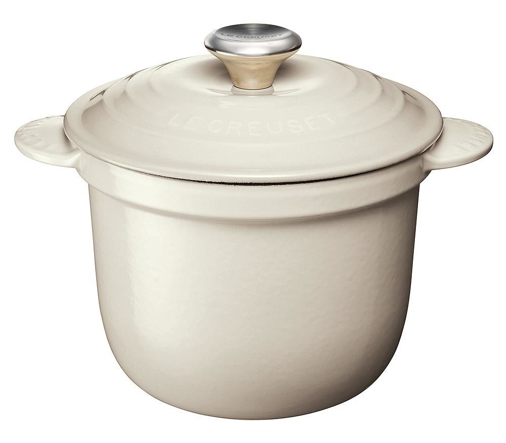 Le Creuset Cocotte Every Gusseisen mit Poteriedeckel Creme 18cm