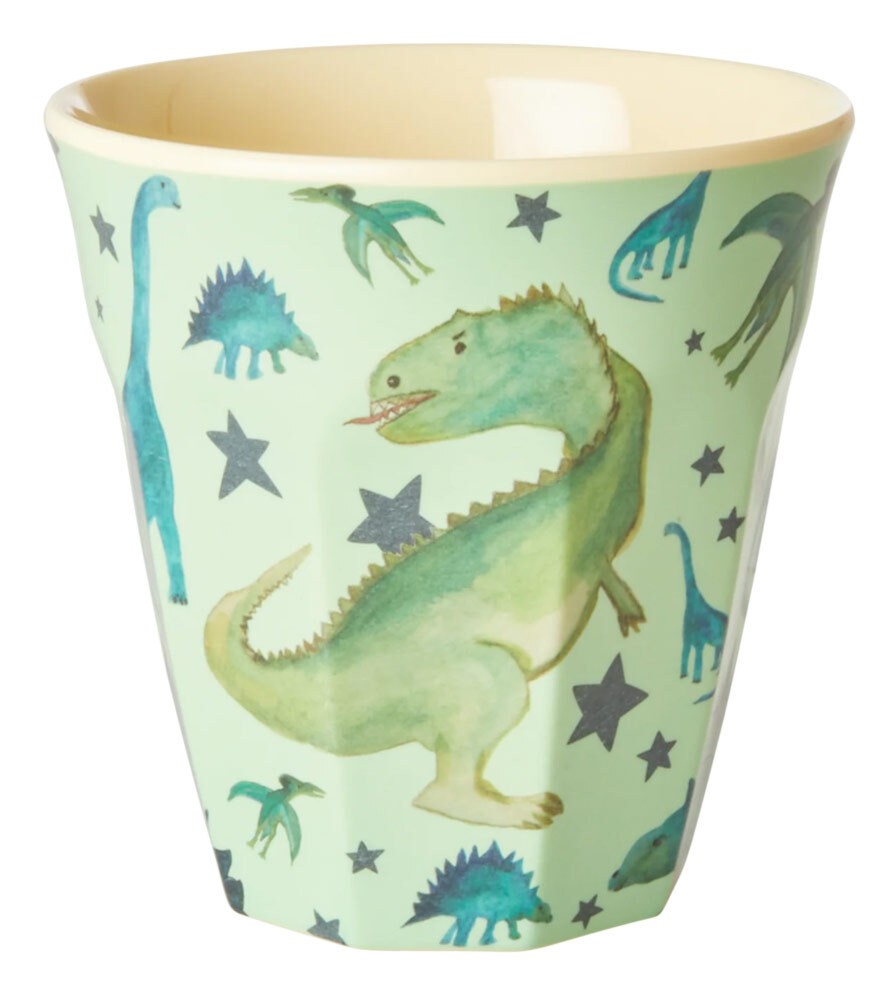 Rice Melamin Becher Dino Medium Melaminbecher Grün Print