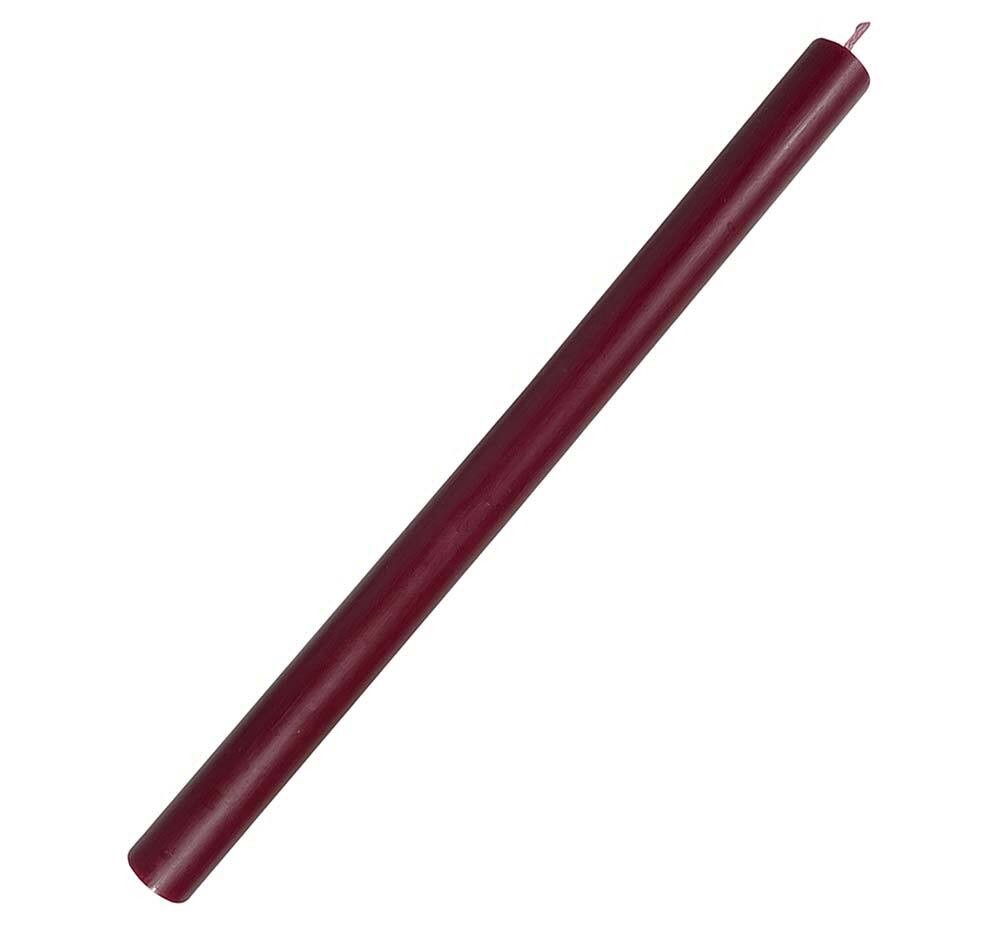 Stabkerze Bordeaux Rot Durchgefärbt 29 cm Lang Tropffrei Premium