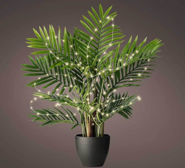 Lichterkette Micro LED Warmweiß 10 Stränge 60 LED Pflanzenbeleuchtung Timer 80cm