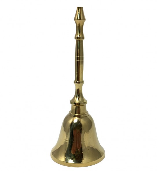 Handglocke Messing Klein Tischglocke Nikolaus Weihnachten Christkind Gold 13cm