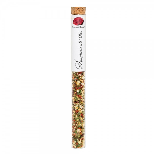 Gourmet Berner Spaghetti all´ Olio in Vitro Reagenzglas mit Korken 16g