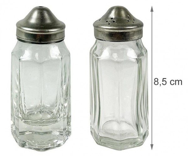 Salz- und Pfefferstreuer Set Vintage-Stil Klassisch Versilbert