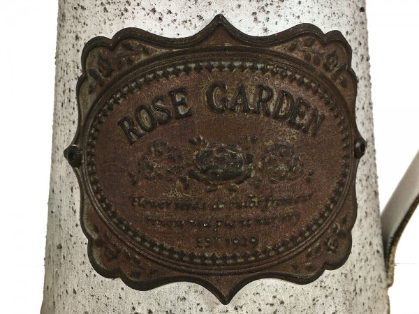 Deko Krug Zink Zinkkrug Rose Garden Gießkanne Wasserkrug Shabby Antik-Stil 20cm