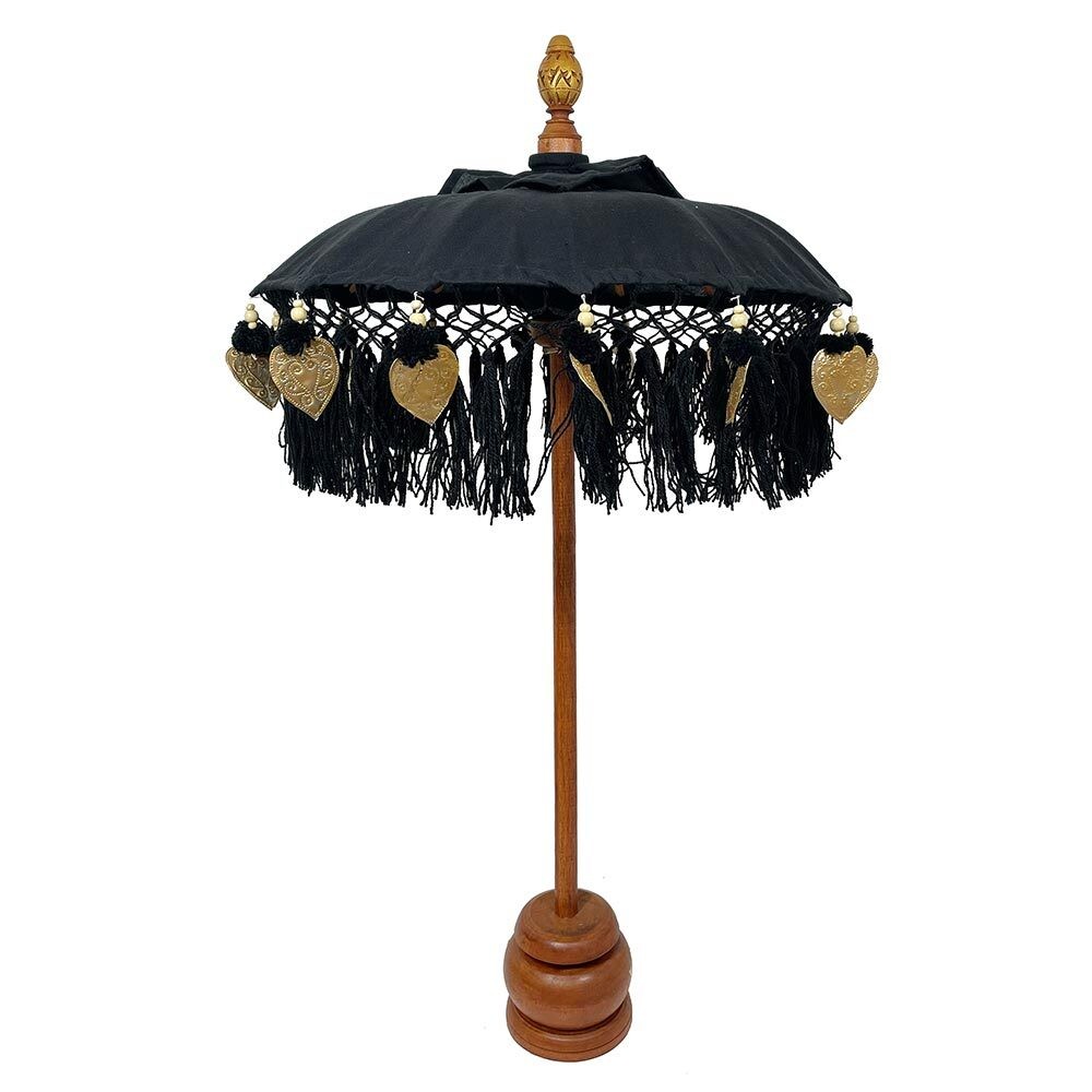 Bali Schirm Klein Schwarz Kleiner Sonnenschirm Dekoschirm ⌀ 47cm Bali Schirm Klein Schwarz Kleiner Sonnenschirm Dekoschirm ⌀ 47cm
