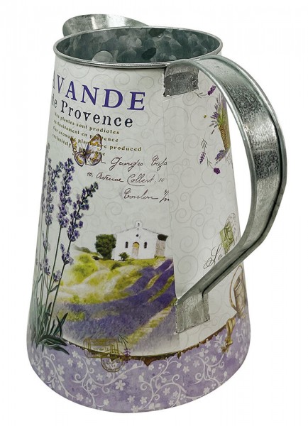 Deko Krug Zink Lavendel Zinkkrug Gießkanne Zinkkanne Wasserkrug Landhaus Vintage